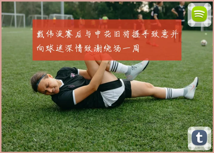 戴伟浚赛后与申花旧将握手致意并向球迷深情致谢绕场一周